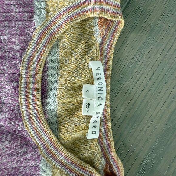 Veronica Beard Purple and Gold Knit Top, Small - Picture 8 of 9